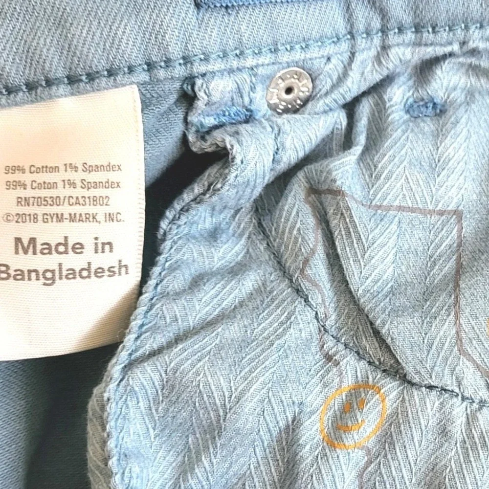 Gymboree Boys Light Blue Adjustable Waist 5Pocket Skinny Stretch Jeans 12 Preppy